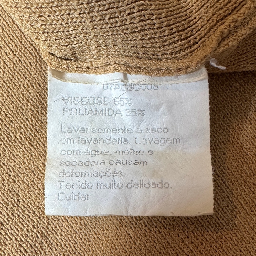 Vintage 90s Y2K Brown Tan Boho Fairy Top with Fringe and Beaded Sequin Details - Picture 8 of 12